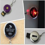 Push and pull style USB drive with light images