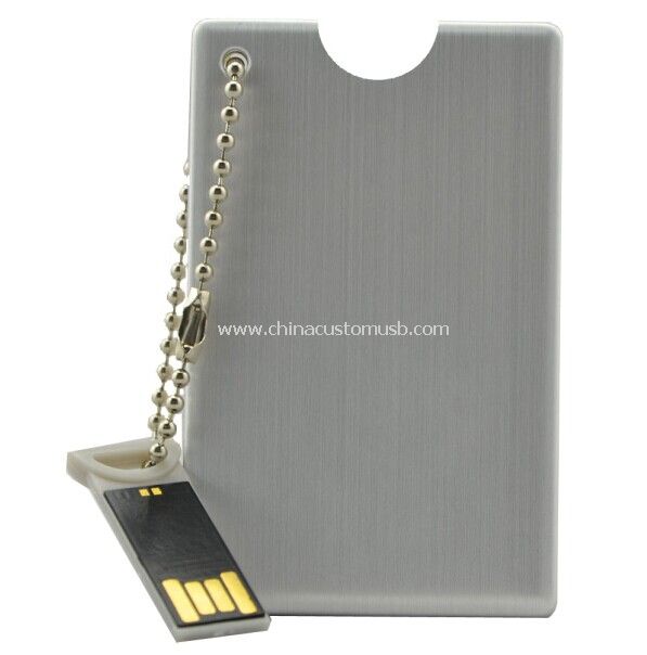 Metall kredittkort formet usb flashdisk minnepinne
