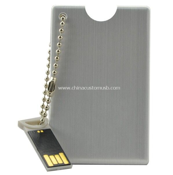 Metal credit card shaped usb flash drive pen drive