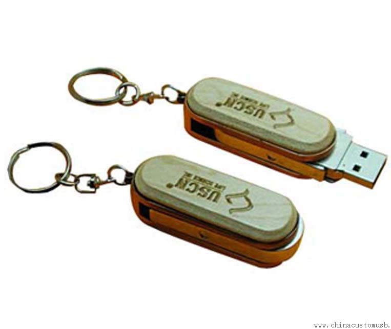 Woode Swivel USB Flash Drive