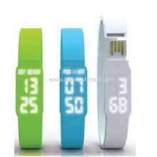 Silicone LED Watch Bracelet USB Flash Drive avec logo impression gratuit images