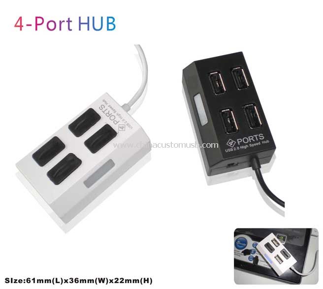 4 koncentratorów USB port