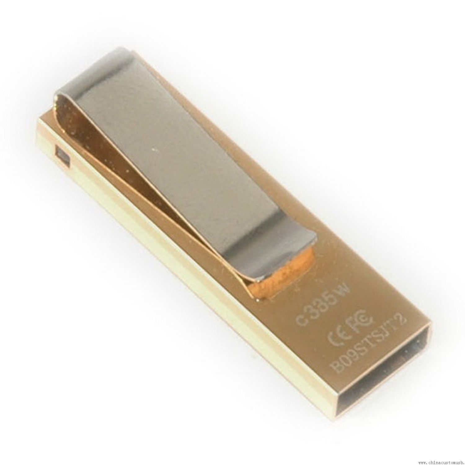 Clip de livro dourado USB Flash Drive de 16GB