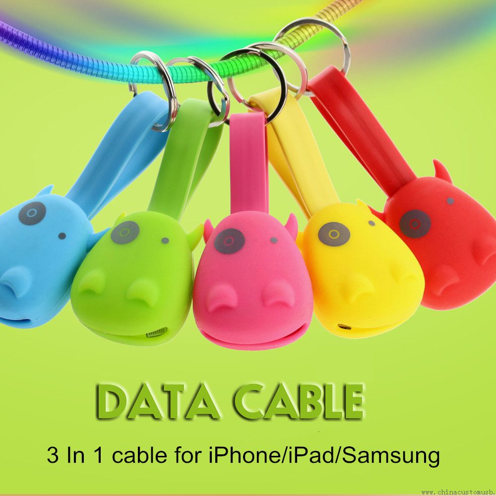 2 in 1 kabel usb untuk iPhone Samsung