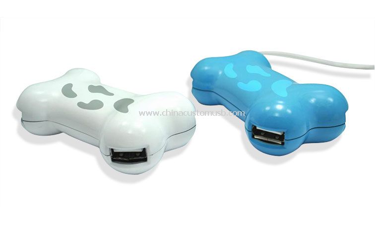 4 port anjing tulang berbentuk USB Hub