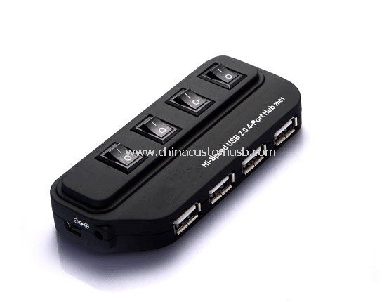 USB Hub 4 porte con interruttori