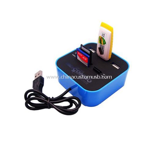 3-Port USB-HUB mit All in One Card Reader COMBO
