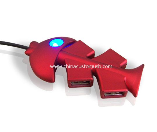 Hub USB en forme de 4 poissons de port