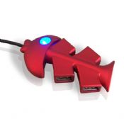 4 port fisk formade USB-hubb images