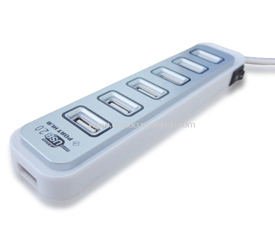 7 port USB-hub med bryteren