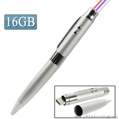 3 in 1 lazer kalem tarzı USB birden parlamak götürmek