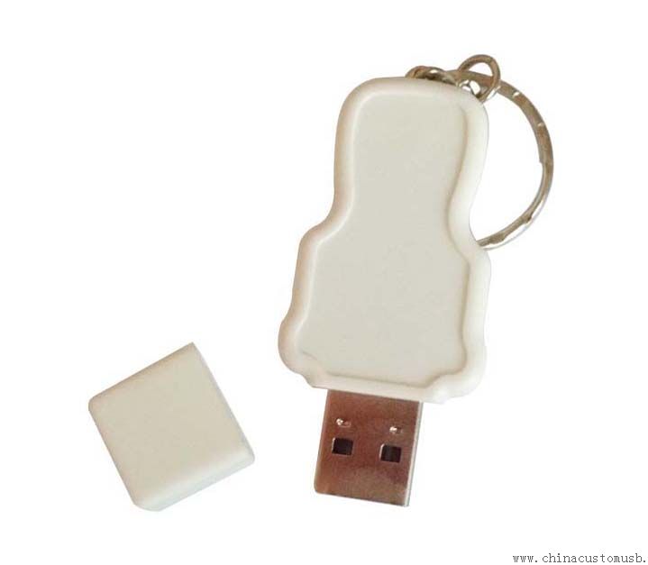 Plastc nøglering USB Flash Drive