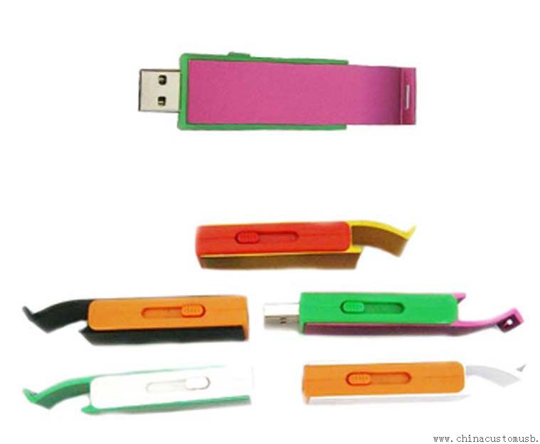 Пластиковый слайд USB флэш-диск