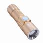 Mini aluminum Cree zoomable USB rechargeable flashlight small picture