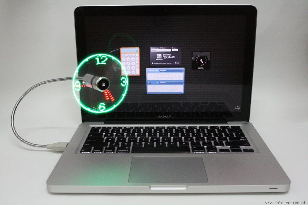 Ventilateur USB avec horloge