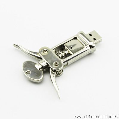 Forma de saca-rolhas vinho USB Flash Drive