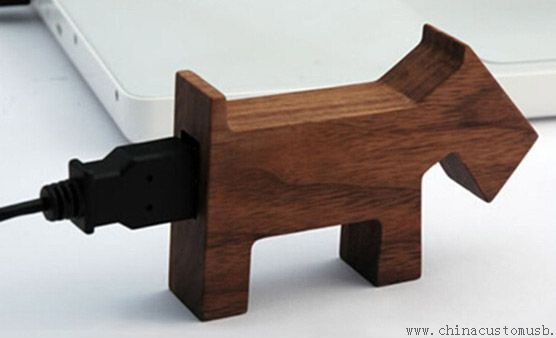 Lecteur flash USB 2.0 en bois en forme de cheval personnalisé