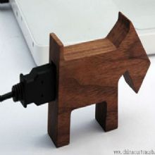 Lecteur flash USB 2.0 en bois en forme de cheval personnalisé images