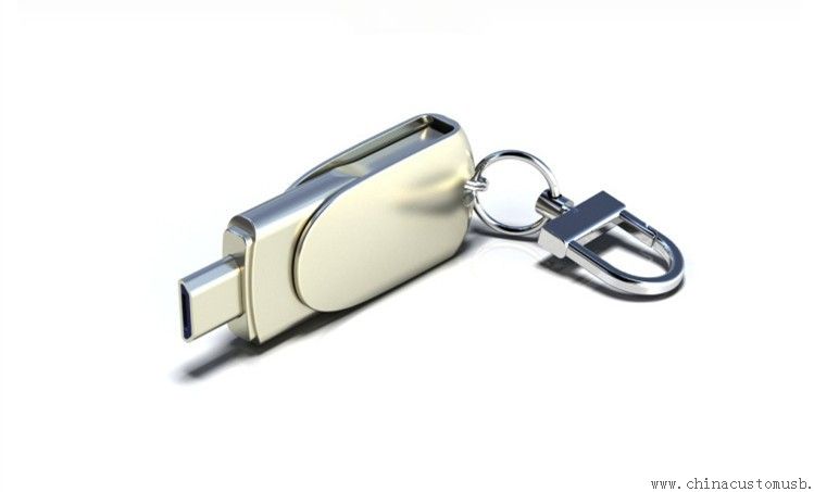 64Gb Metal Swivel Keychain Usb Flash Drives