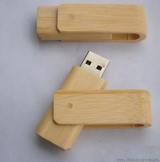 Giratorio de madera personalizados usb flash drive