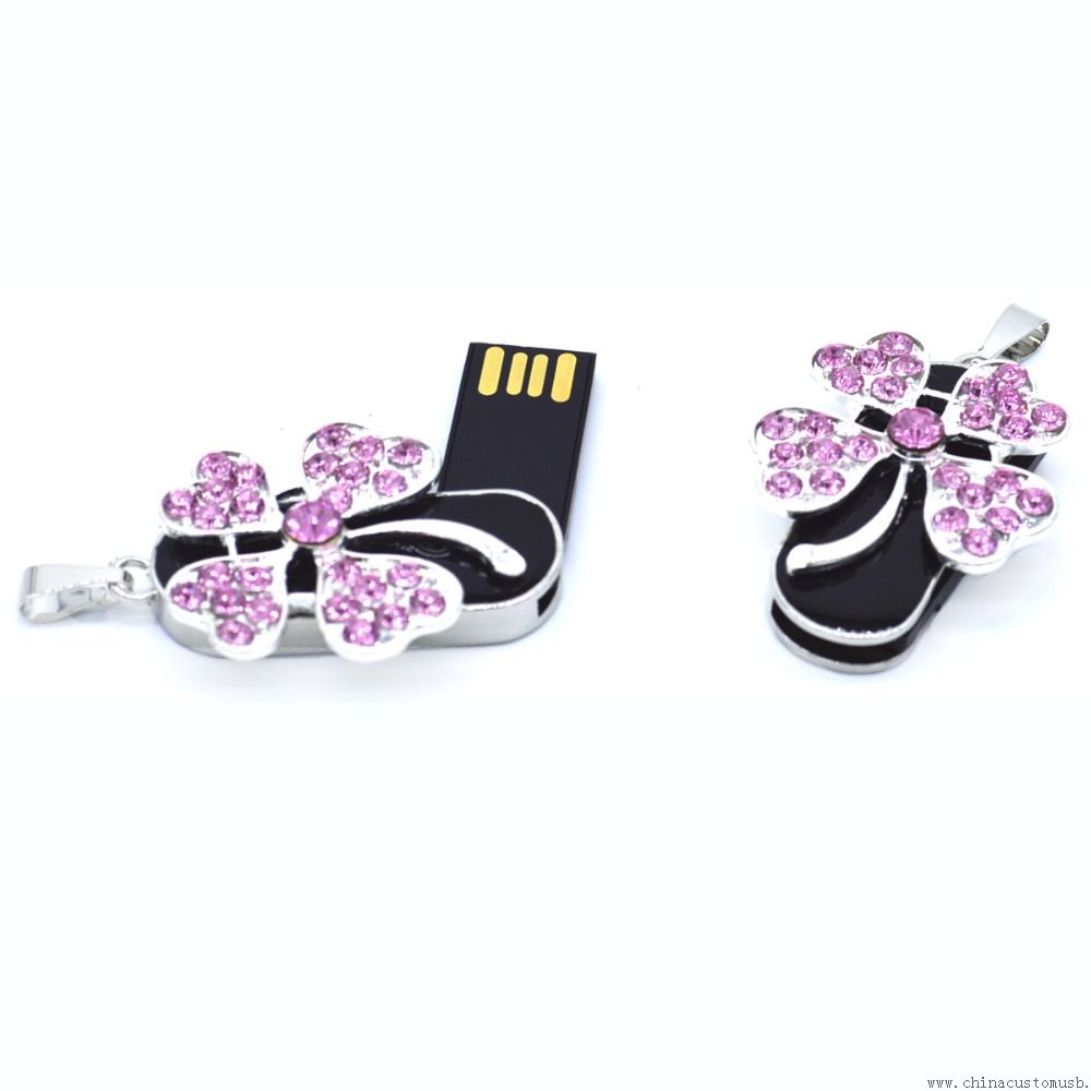 Diamond Flower pen drive for wedding favors usb