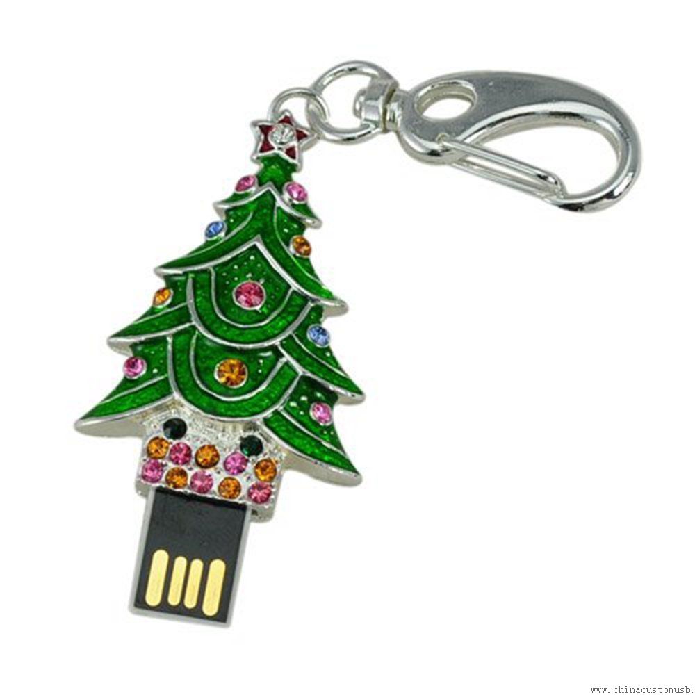 Lecteur flash usb sapin de Noël de diamant