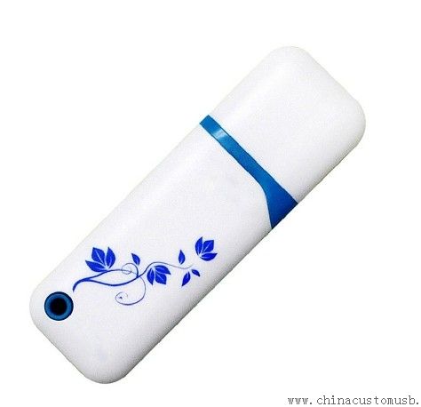 Porcellana cinese bianca blu flash drive usb