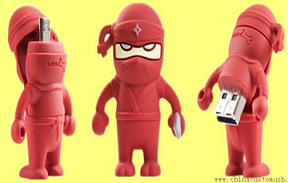 Dessin animé caractère androïde OTG USB Flash Drives