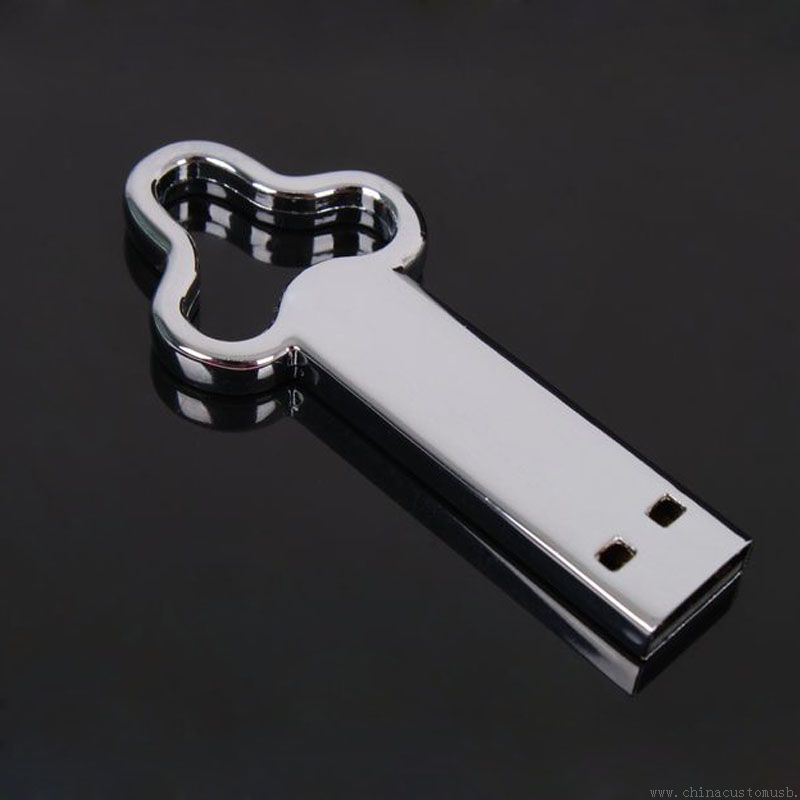 Stainless Steel Flower Shape USB Flash Drive