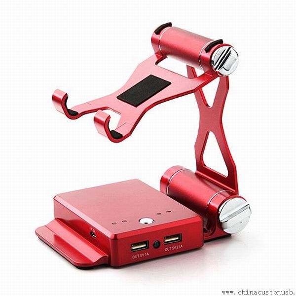 Dual USB Flashlight Power Bank Charger with stand