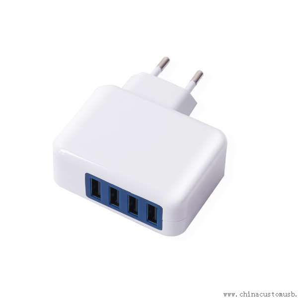 Carregador de viagem EU plug 4 usb port