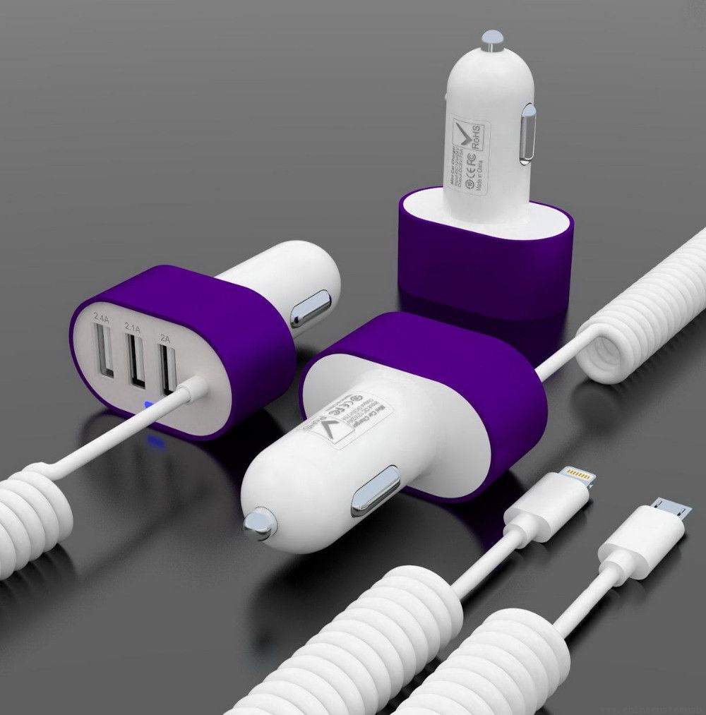 Metallische Schnellladen 4.2A USB-Autoladegerät