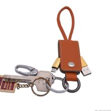 Mini Multi leather nøkkel kjede nylon flettet USB-kabel for iphone images