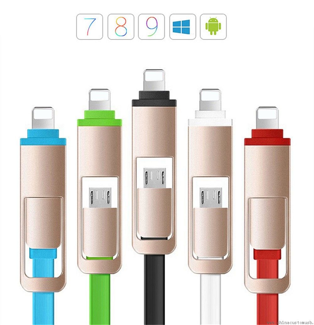 Mote PU skinn usb-kabel for samsung/andriod lading og synkronisering