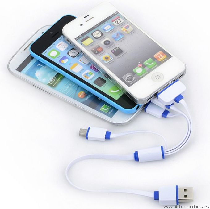 4 head multi charging usb cable for iphone/samsung/andriod Quick Charge