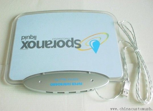 Hub USB 4 puertos y Mouse Pad