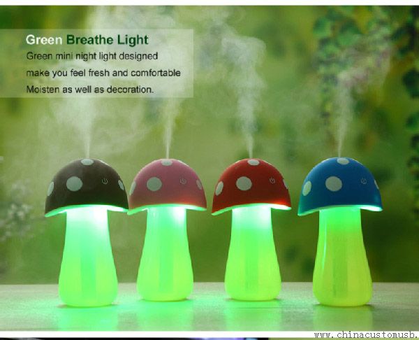 Champignon design usb mini humidificateur à ultrasons