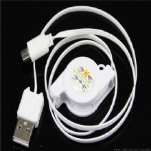 Micro USB2.0 data cable Retractable USB cable images