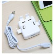 Mobile Phone Dual Usb Charger High Current 5V 8A White Color images