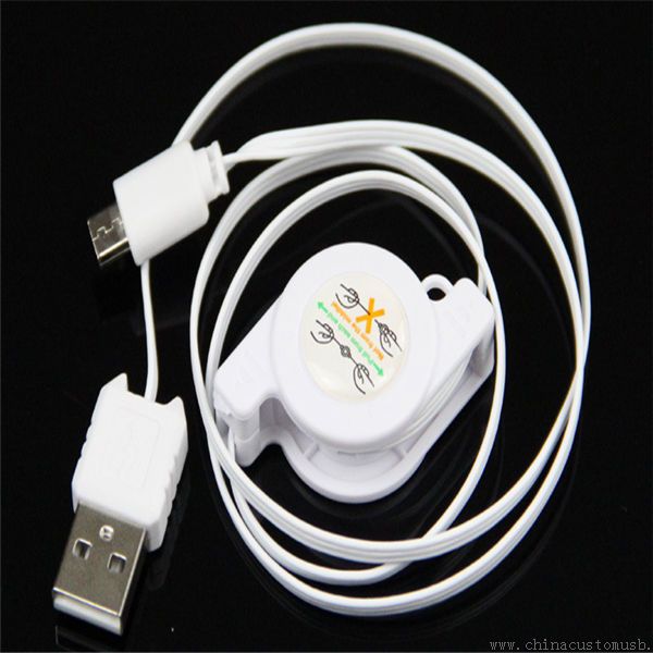 Micro USB2.0 data cable Retractable USB cable