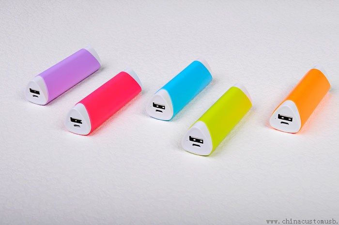 Stylish 2600mAh USB power bank with smart LEDs