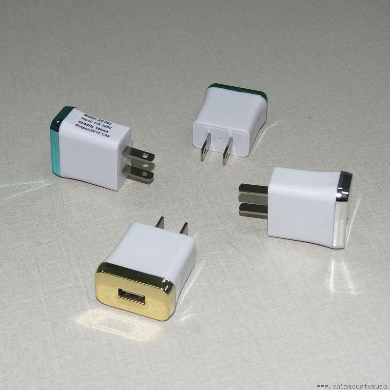 Single USB 1A Travel Chargers