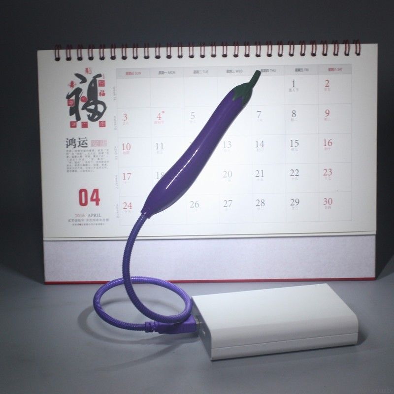 USB nyskapende Ultra tynn vegetabilske aubergine LED-lampe