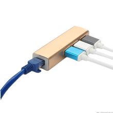 USB3.1 tipo C para adaptador de Ethernet LAN RJ45 com 3 portas USB 3.0 Hub images