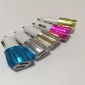 Metall Dual-Port höghastighetståg 2.1A USB bil laddare Auto Adapter images