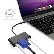 Type-C till VGA USB3.0 typ C 3-i-1 Adapter omvandlare images