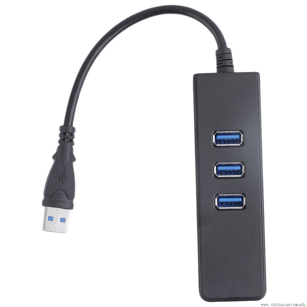 4 porte USB 3,0 HUB med tænd/sluk For Desktop Laptop EU AC strømforsyning