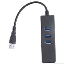 4 puertos HUB USB 3.0 con encendido/apagado para el adaptador de alimentación de CA portátil escritorio UE images