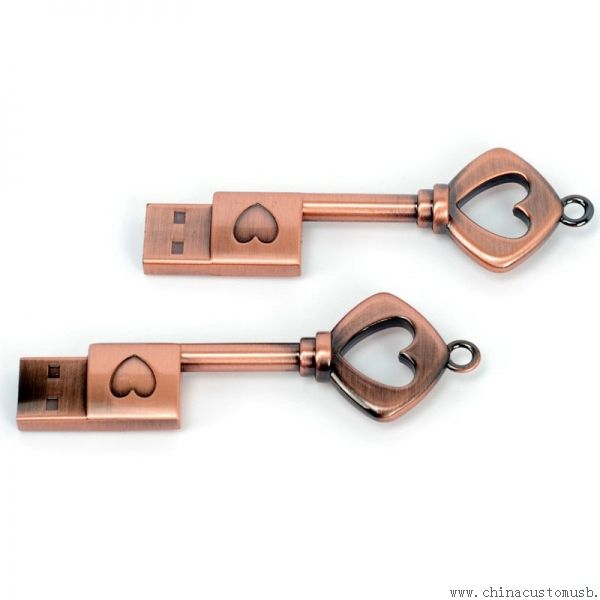 Porte-clés en forme de coeur USB Flash Drive or