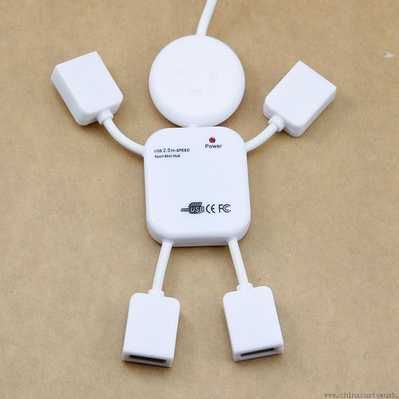 Bella bianco forma umana 2,0 4 porte usb hub